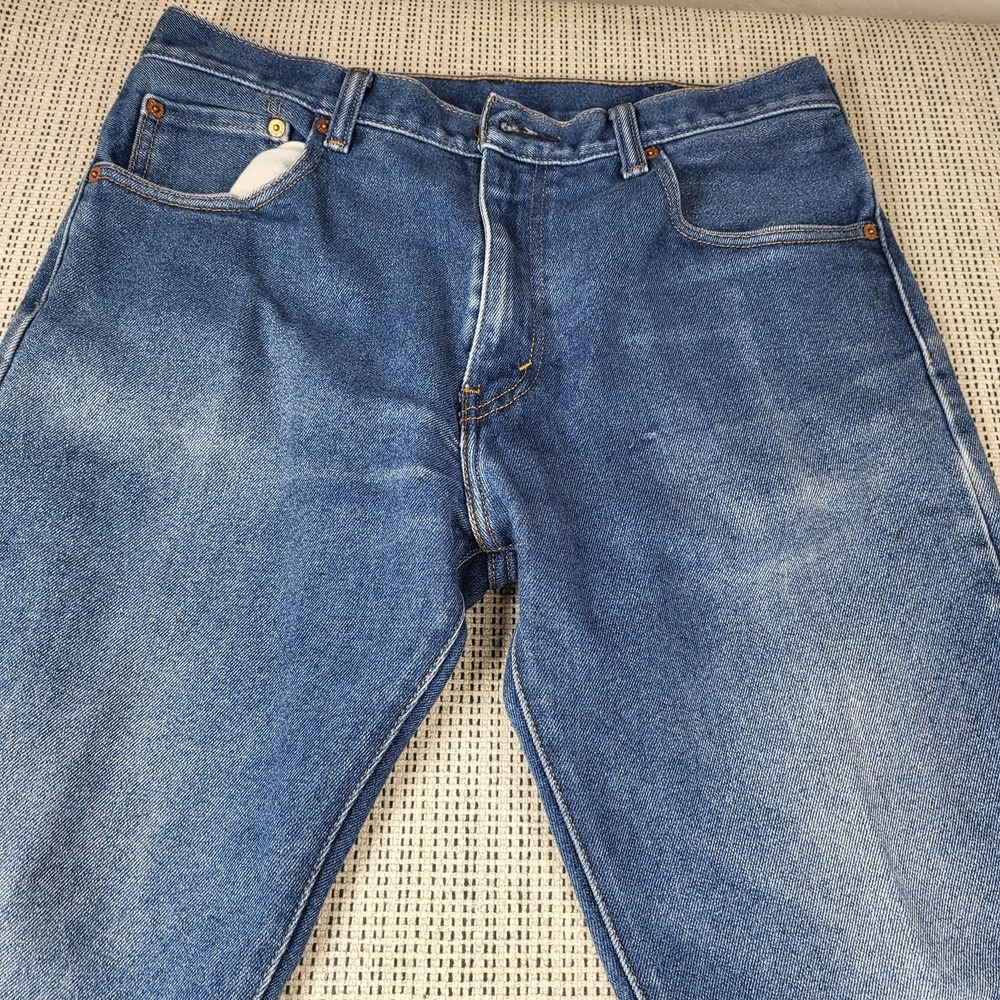 Levis 517 Jeans Mens 34x34 Blue Medium Wash Slim Bootcut Denim Pants Casual